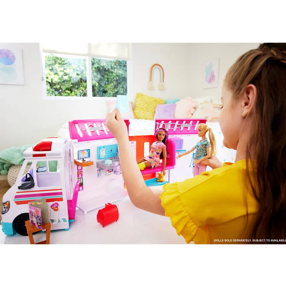 Barbie 2-In-1 Speelset Ambulance En Kliniek