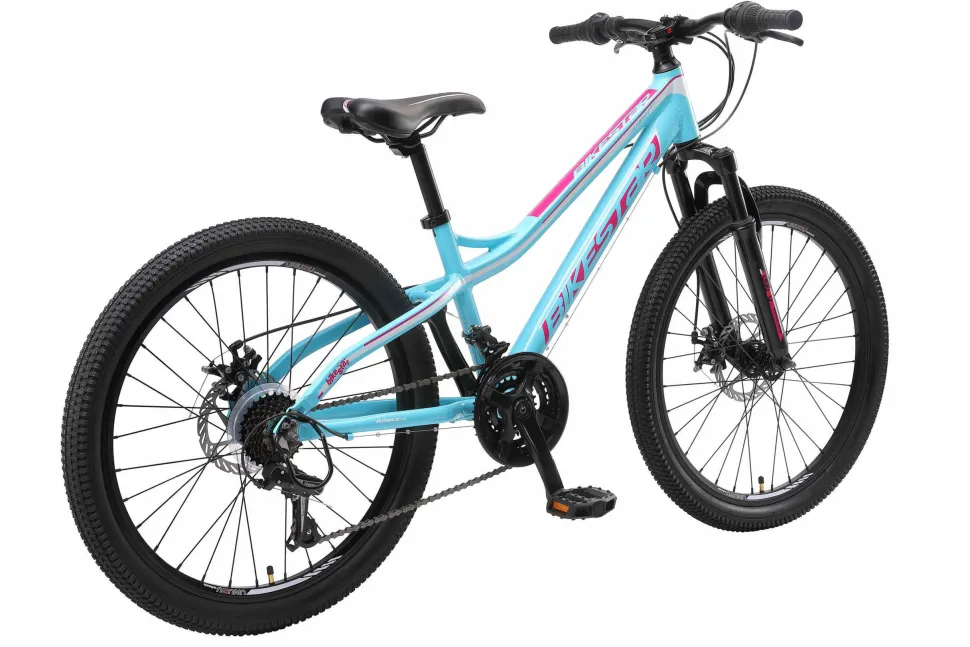Bikestar Hardtail Mtb Kinderfiets 24 Inch Turquoise /Wit, 21 Speed