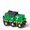 Brio Houten Locomotief Voor Goederentrein Op Batterijen - 33214