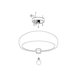Eglo Plafondlamp Mogano
