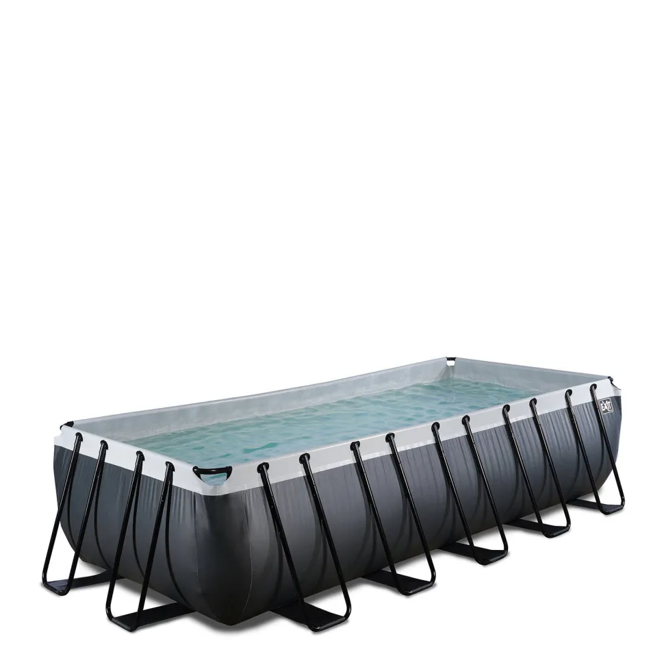 Exit Black Leather Zwembad 540X250X122Cm Met Filterpomp