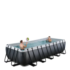 Exit Black Leather Zwembad 540X250X122Cm Met Filterpomp