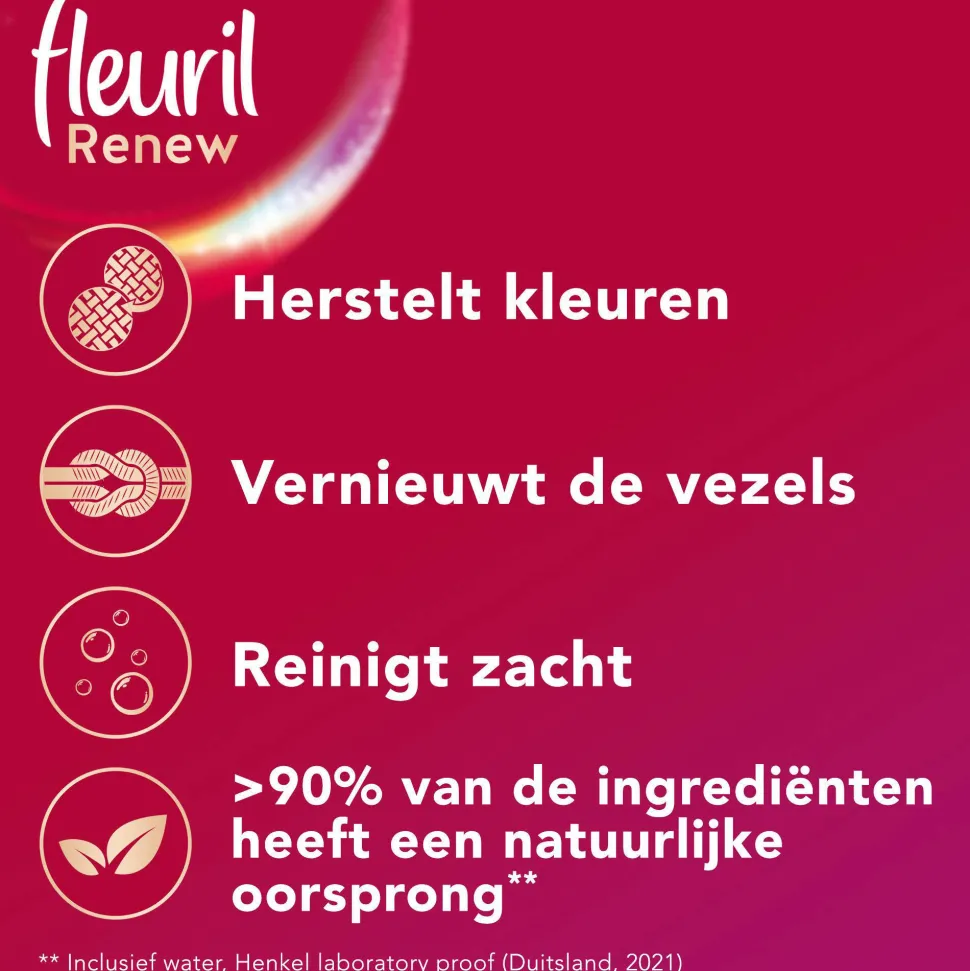 Fleuril Renew Liquid Color Vloeibaar Wasmiddel - 4 X 24 Wasbeurten - Voordeelverpakking - 24 Wasbeurten