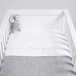 Jollein Baby Ledikantlaken 120X150Cm Love You Grey