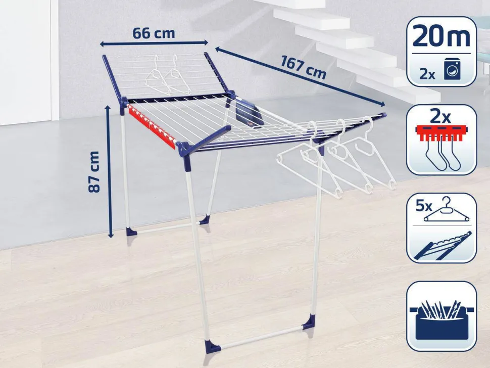 Leifheit Droogrek Pegasus 200 Solid Comfort - 20 M Drooglengte