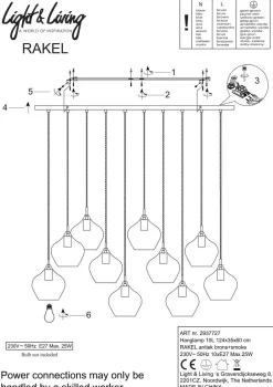 Light & Living Hanglamp Rakel