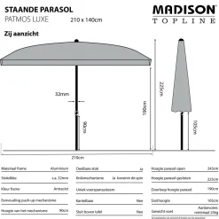 Madison Parasol Patmos (210X140 Cm)