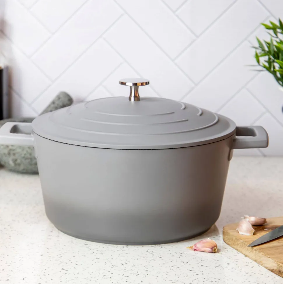 Masterclass Gietaluminium Braadpan (O24 Cm) (4L) (Lichtgewicht)