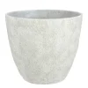 Mica Decorations Bravo Bloempot Rond Lichtgrijs Slate - (H32,5Xo38 Cm)