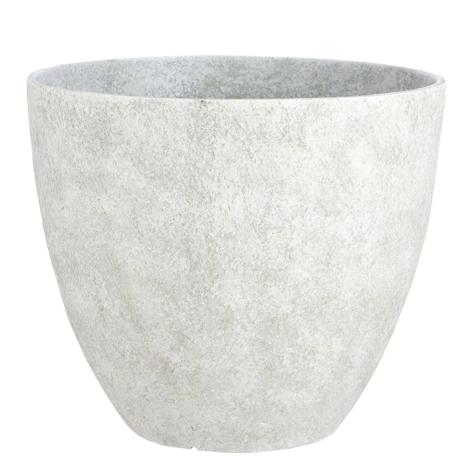 Mica Decorations Bravo Bloempot Rond Lichtgrijs Slate - (H40Xo45 Cm)