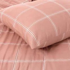 Nous Living Katoenen Dekbedovertrek 2 Persoons Line Check (200X220 Cm)