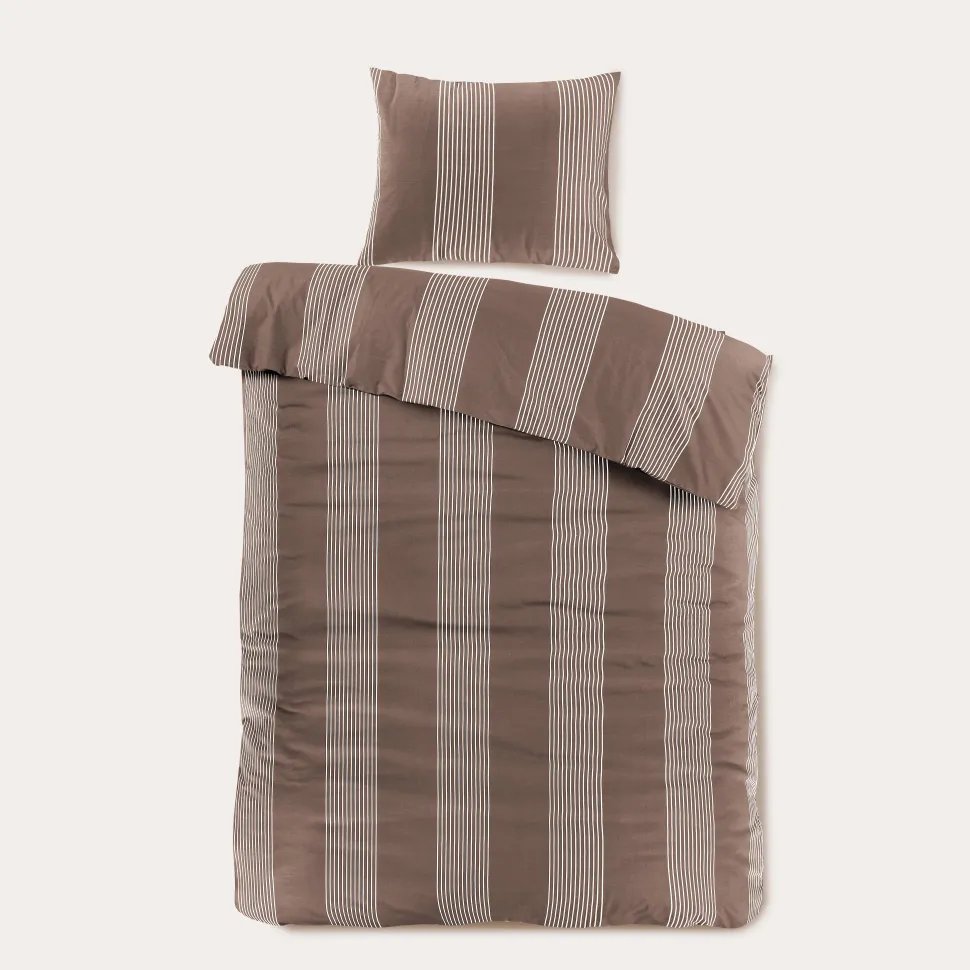 Nous Living Katoenen Dekbedovertrek 1 Persoons Wide Stripe (140X220 Cm)