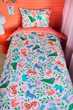 Oilily Katoenen Dekbedovertrek Peuter Happy Zoo (120X150 Cm)