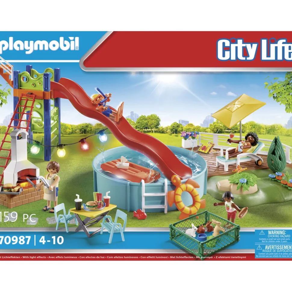 Playmobil City Life Zwembadfeest Met Glijbaan 70987
