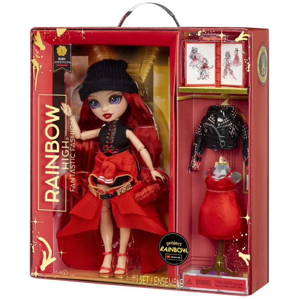 Rainbow High Fantastic Fashion Ruby Anderson - Rode Pop