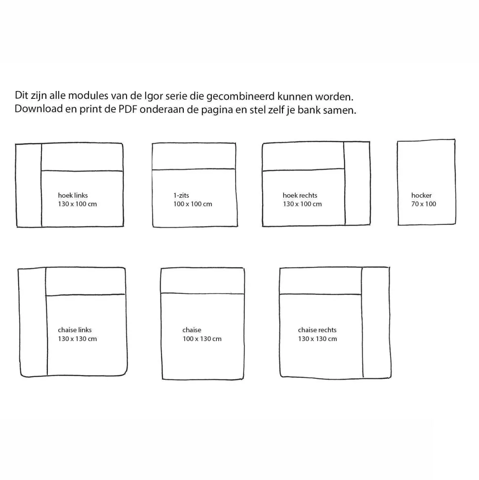 Wehkamp Home Igor Modulair Bankelement (Hoek Links)