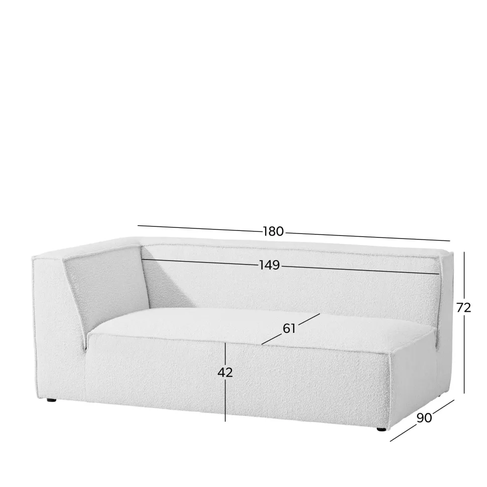 Wehkamp Home Newton Modulair Bankelement (Boucle ) (2-Zits Arm Links)