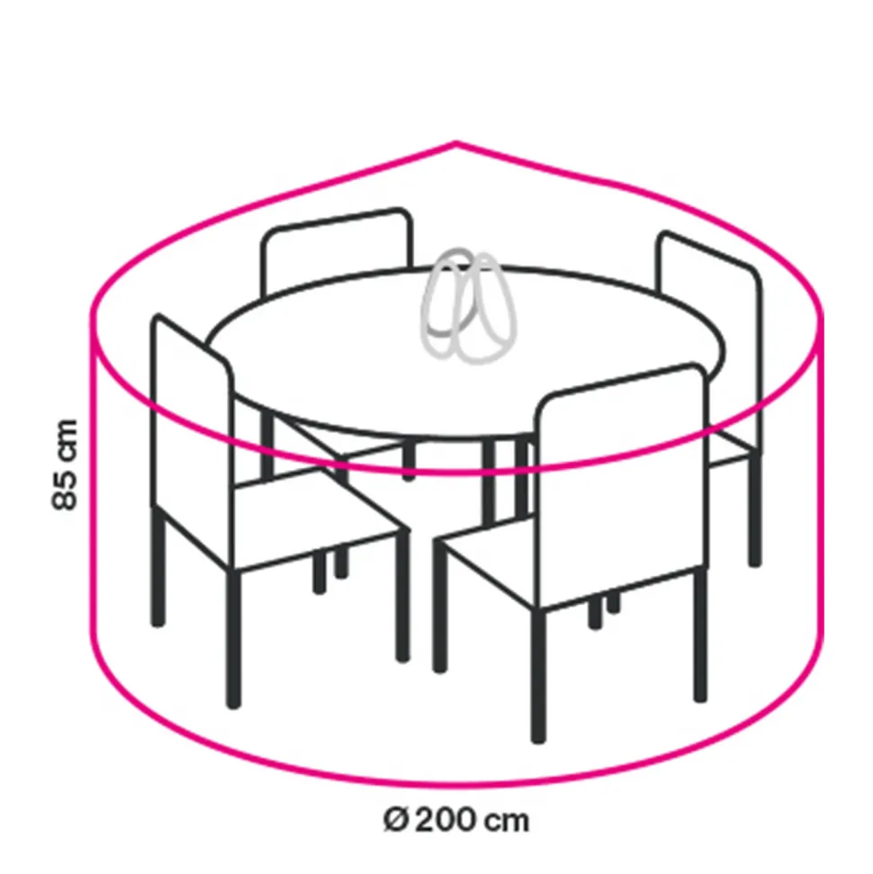 Winza Outdoor Covers Premium Tuinmeubelhoes Tafel Tot O150 Cm