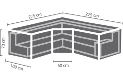 Winza Outdoor Covers Tuinmeubelhoes L-Vorm 275 Trapezium