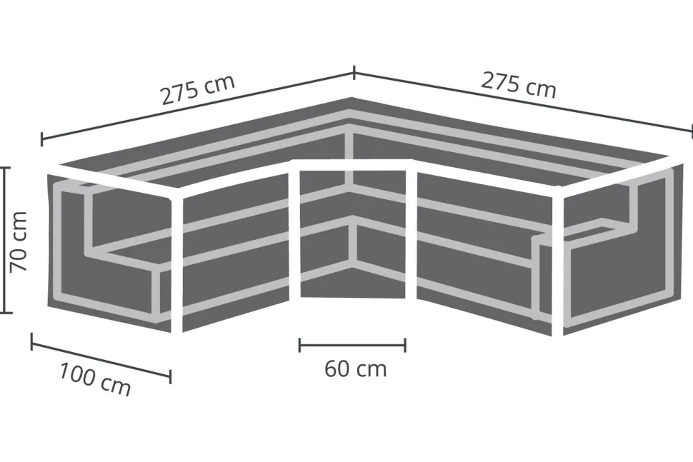 Winza Outdoor Covers Tuinmeubelhoes L-Vorm 275 Trapezium