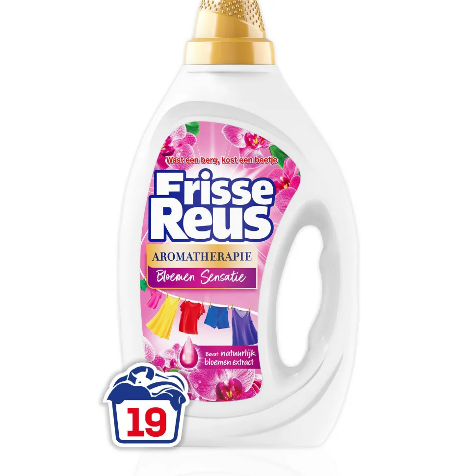 Witte Reus Gel Orchidee - Vloeibaar Wasmiddel - Gekleurde Was - Voordeelverpakking - 6 X 19 Wasbeurten - 114 Wasbeurten