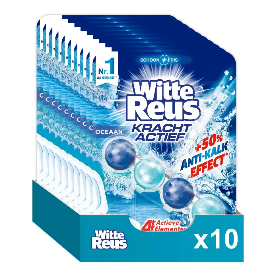 Witte Reus Kracht Actief Oceaan Toiletblok - 10 Stuks
